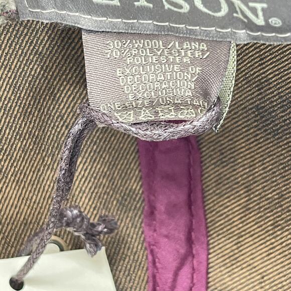 Stetson Wool Blend Houndstooth Plaid Baseball Cap Adjustable Buckle Back OSFM - Picture 8 of 9